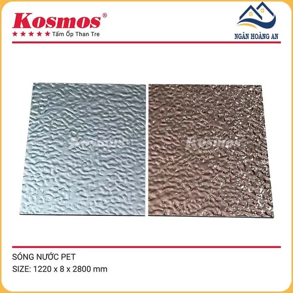Tấm Ốp Than Tre Kosmos Sóng Nước Pet Hồng Trà TT-815